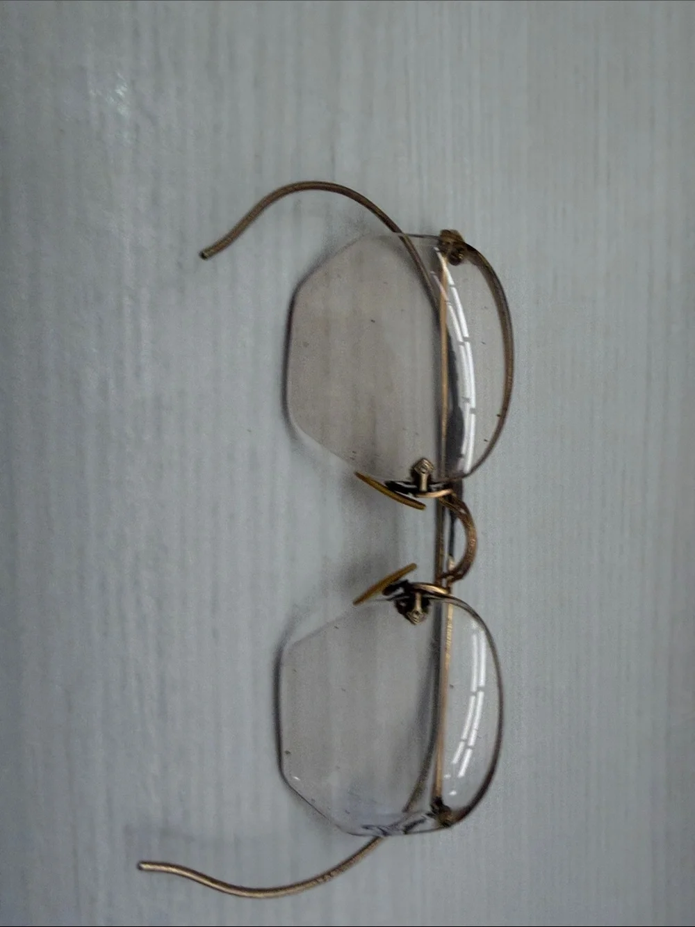 12K Gold Filled Rim Rimless Octagonal Eyeglasses